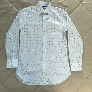 Men's Bonobos Jetsetter Stretch Dress Shirt, 15/32(approx. S-M),blue stripes